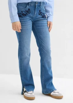 Vaqueros con corte bootcut y talle medio