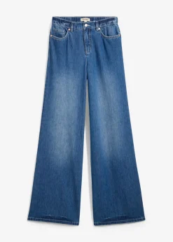 Vaqueros con pernera ancha, high waist, largo completo y cintura cómoda