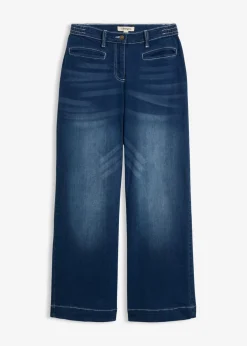 Vaqueros con pernera ancha, mid waist, con cintura cómoda