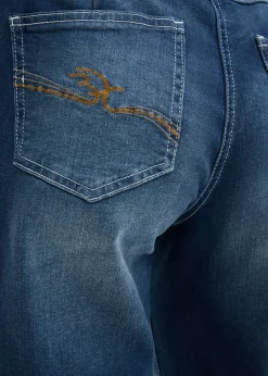 Vaqueros con pernera ancha, mid waist, con cintura cómoda
