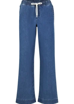 Vaqueros con pernera ancha, mid waist, elásticos