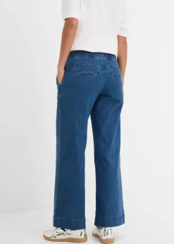 Vaqueros con pernera ancha, mid waist, elásticos