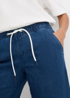 Vaqueros con pernera ancha, mid waist, elásticos