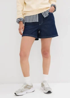 Vaqueros cortos poco elásticos con talle alto