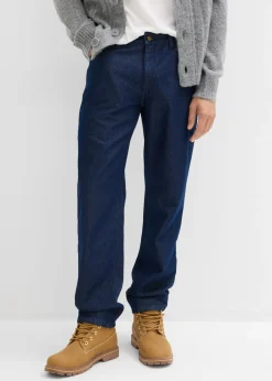 Vaqueros de algodón orgánico puro reciclable con corte relaxed fit, straight