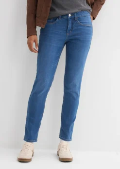 Vaqueros de algodón orgánico con corte slim y talle medio