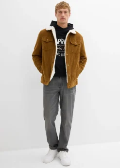 Vaqueros de algodón puro con corte regular, cinturilla cómoda y diseño recto