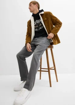 Vaqueros de algodón puro con corte regular, cinturilla cómoda y diseño recto