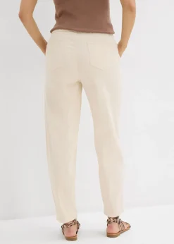 Vaqueros de corte barrel, mid waist, cintura cómoda