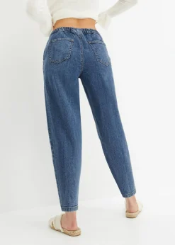 Vaqueros de corte barrel, mid waist, cintura cómoda