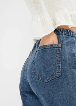 Vaqueros de corte barrel, mid waist, cintura cómoda