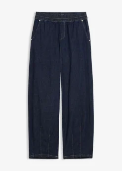 Vaqueros de corte barrel con talle medio y cintura cómoda