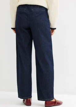 Vaqueros de corte barrel con talle medio y cintura cómoda