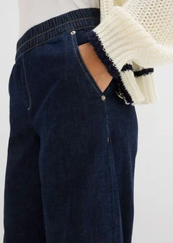 Vaqueros de corte barrel con talle medio y cintura cómoda