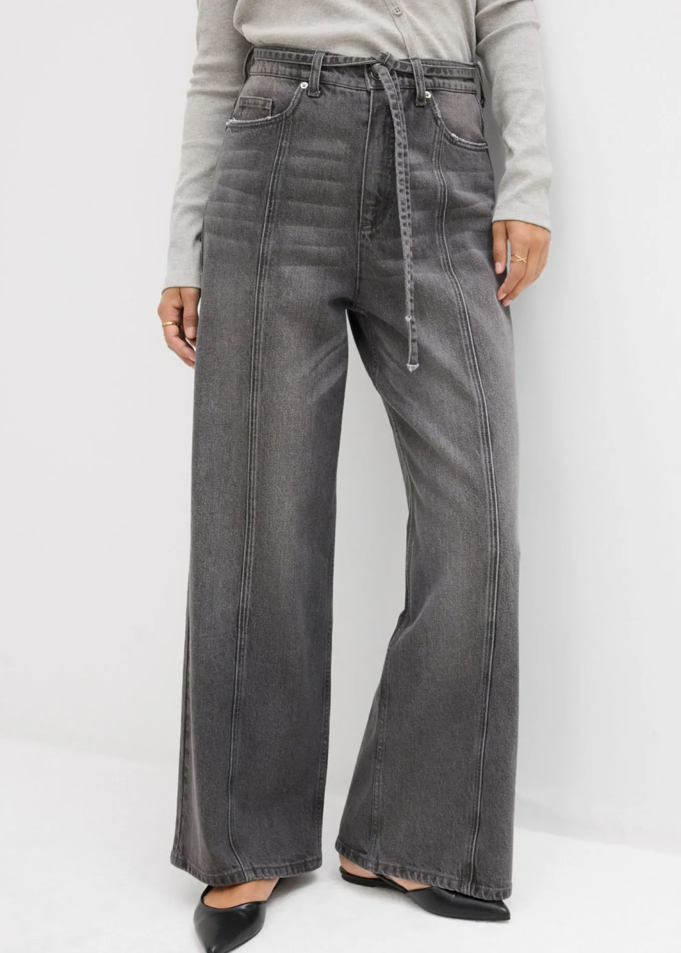 Vaqueros de pernera ancha, high waist