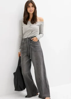 Vaqueros de pernera ancha, high waist