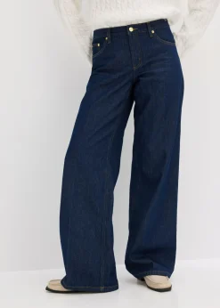 Vaqueros de pernera ancha, mid waist