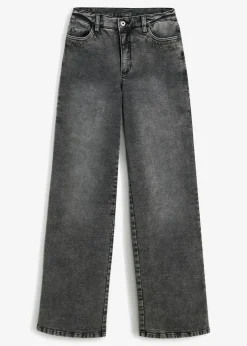 Vaqueros de pernera ancha, high waist, con tachuelas