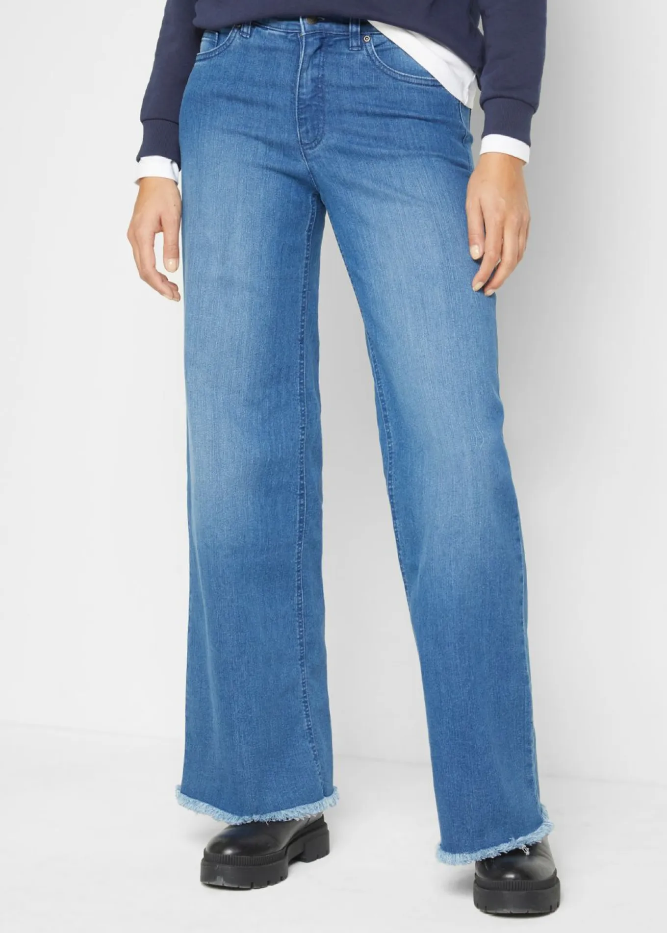 Vaqueros de pernera ancha, high waist