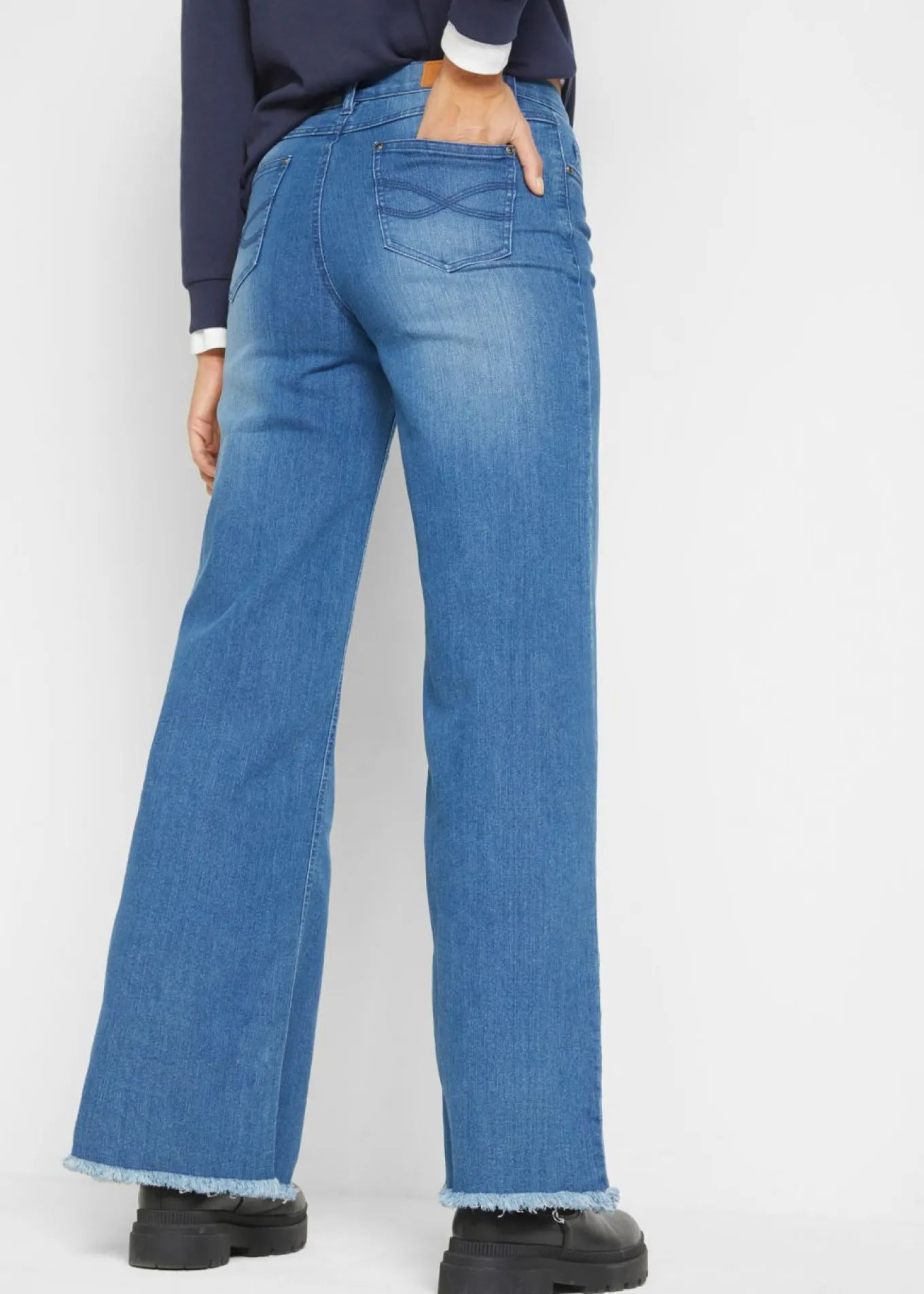 Vaqueros de pernera ancha, high waist