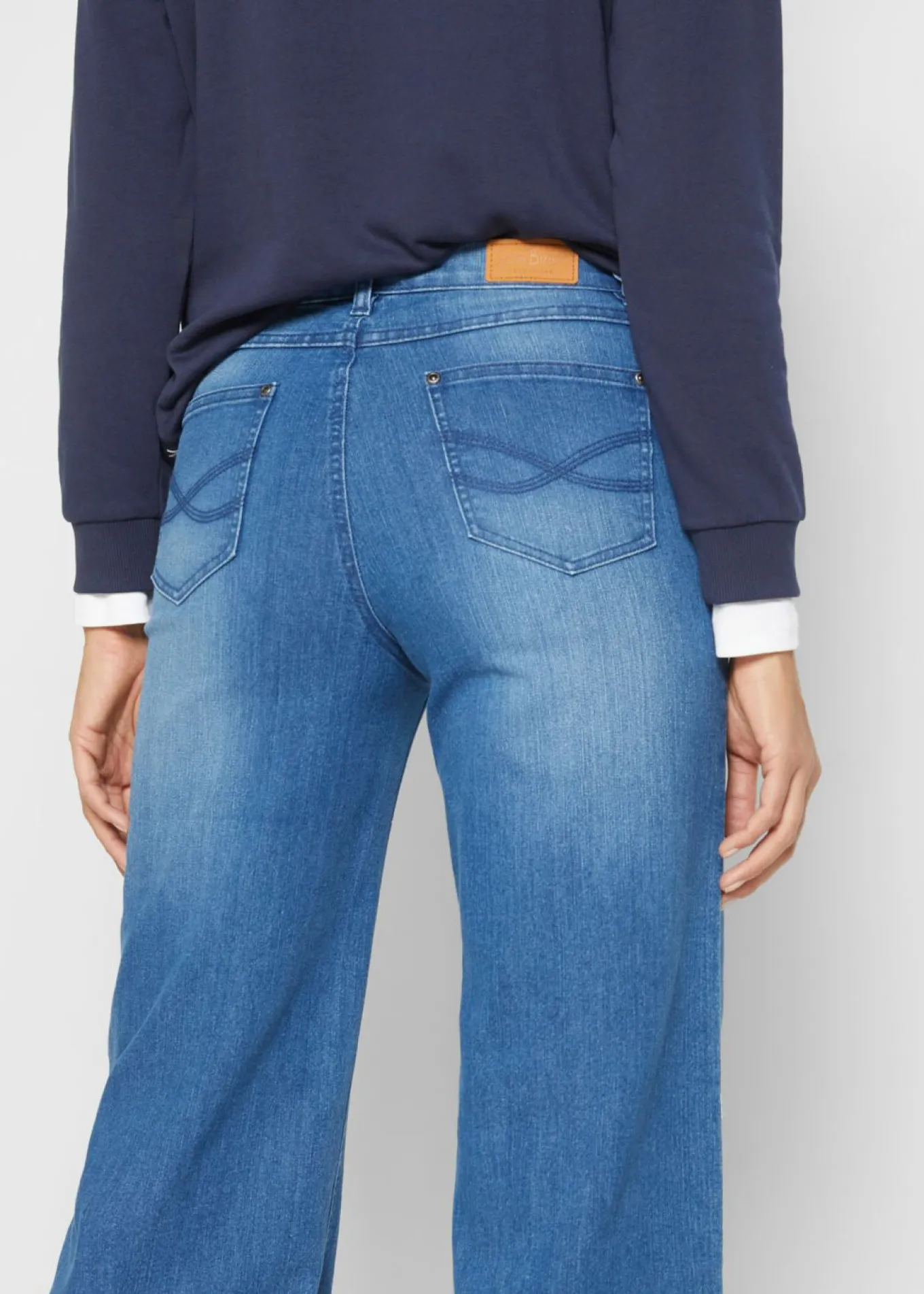 Vaqueros de pernera ancha, high waist