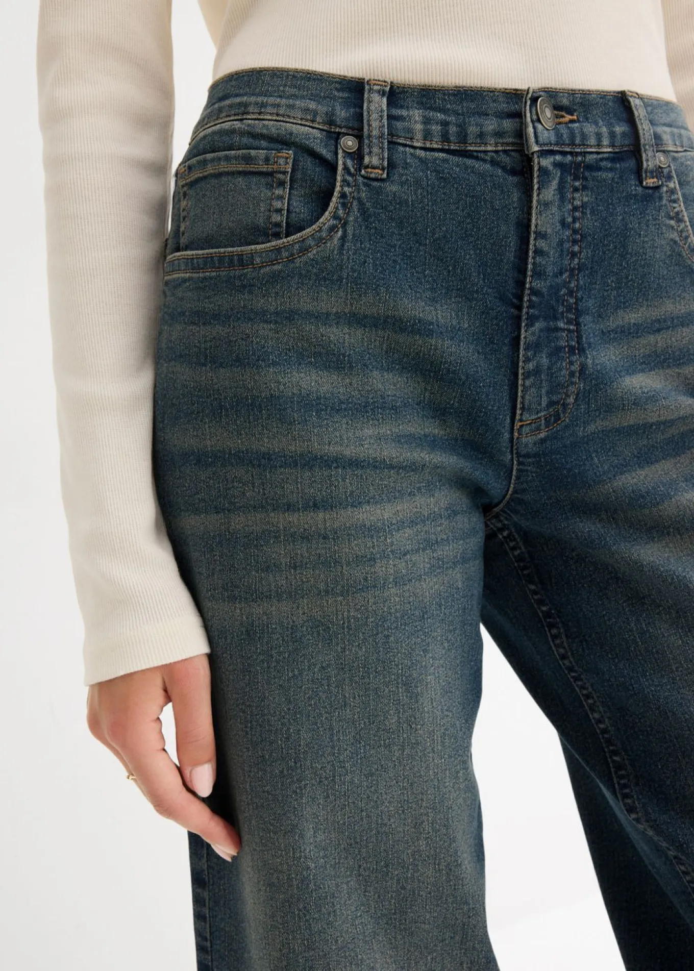 Vaqueros de pernera ancha, high waist