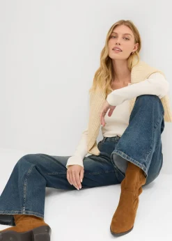 Vaqueros de pernera ancha, high waist