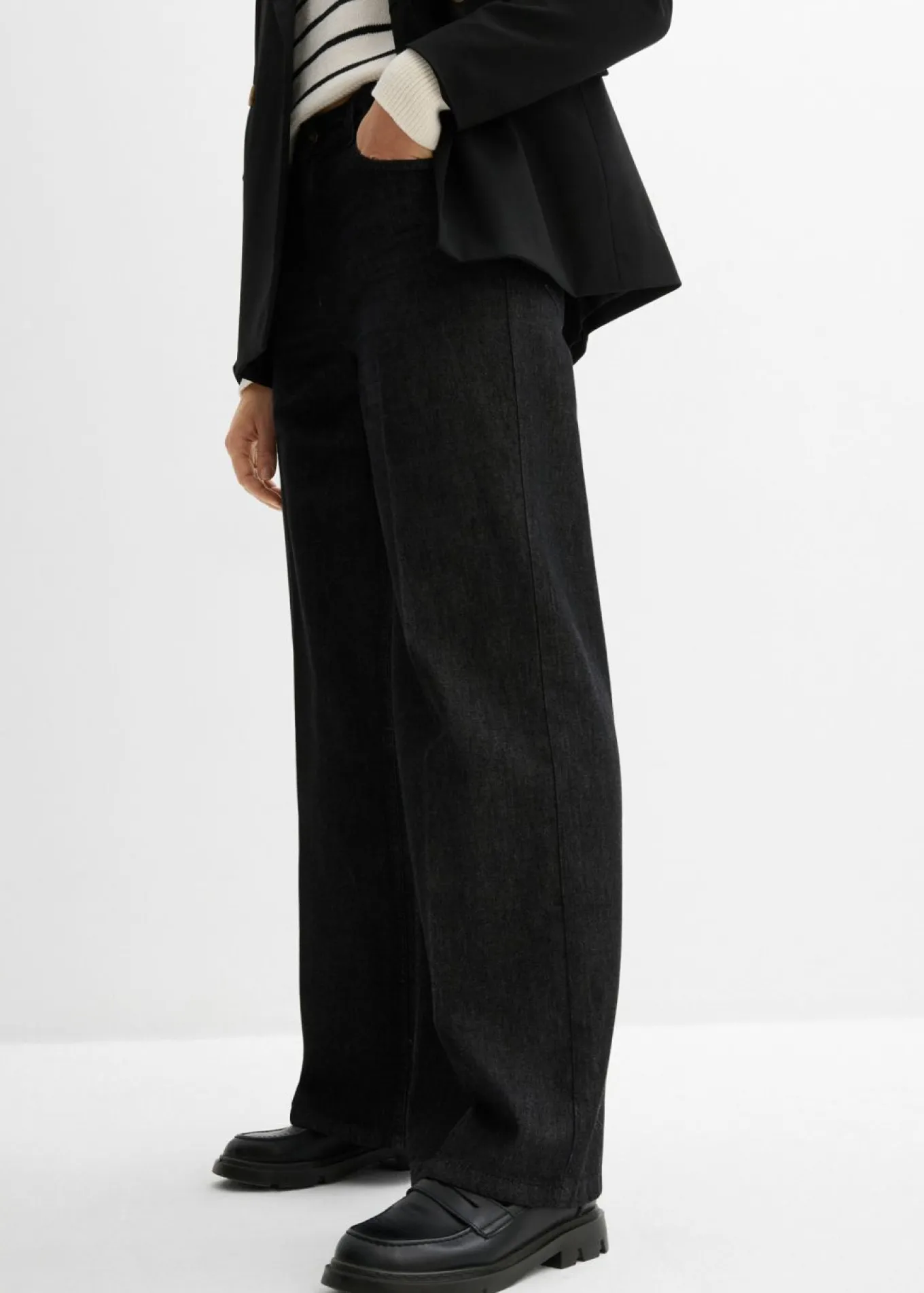 Vaqueros de pernera ancha, mid waist
