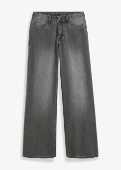 Vaqueros de pernera ancha, mid waist, elástico