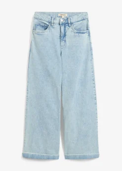 Vaqueros de pernera ancha, high waist, cropped