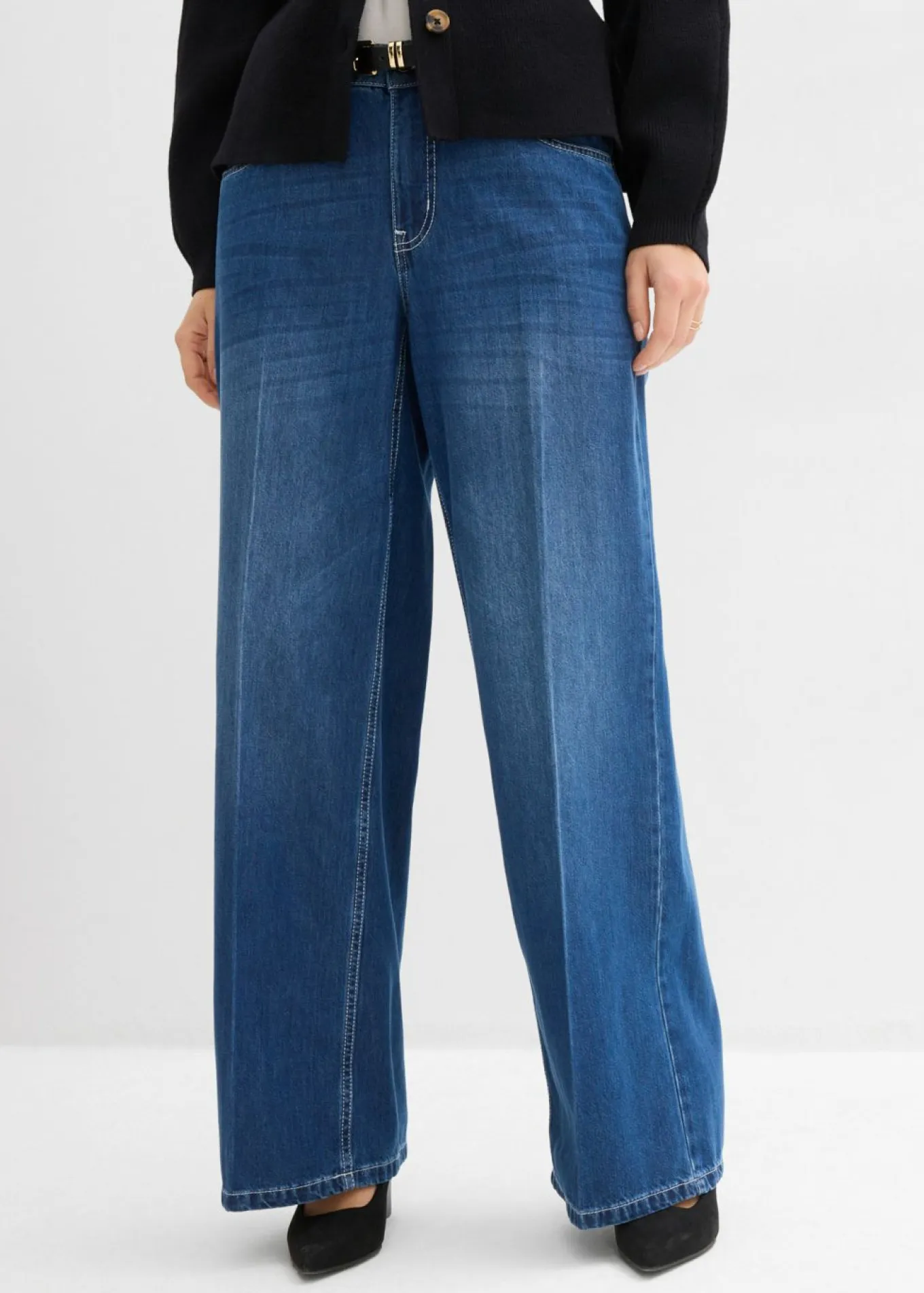 Vaqueros de pernera ancha, mid waist