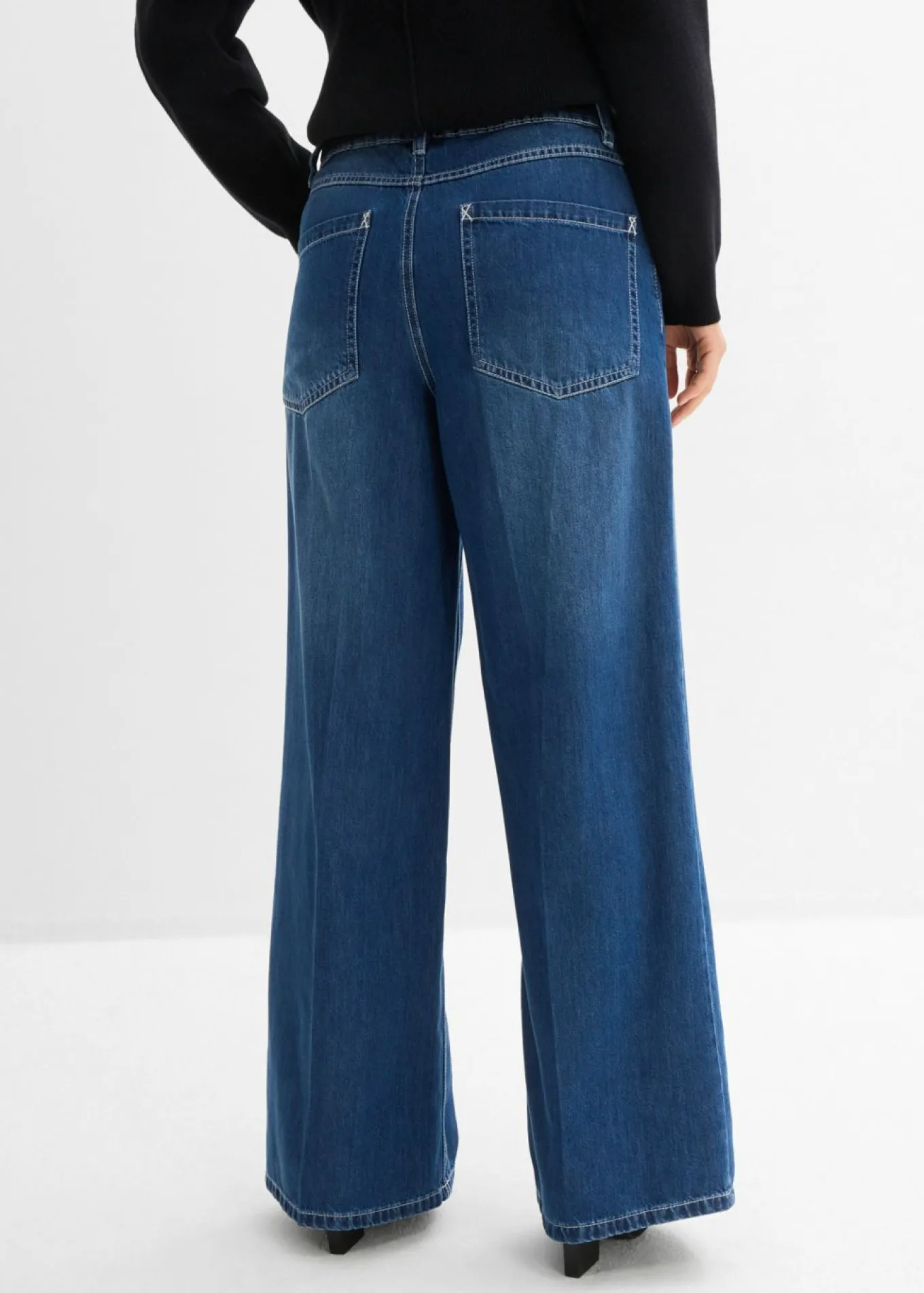 Vaqueros de pernera ancha, mid waist