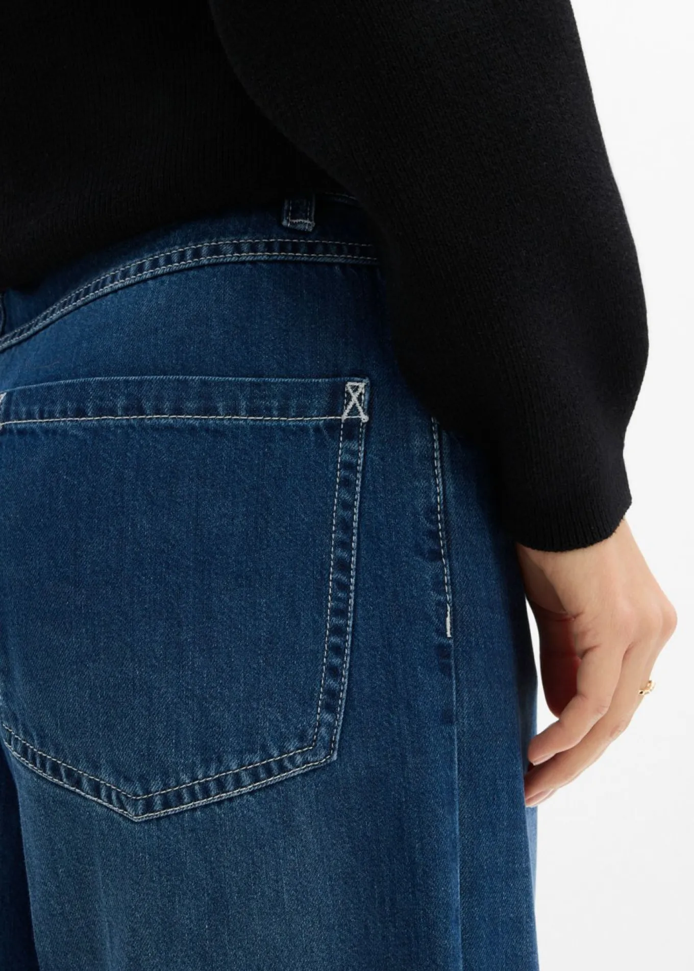 Vaqueros de pernera ancha, mid waist
