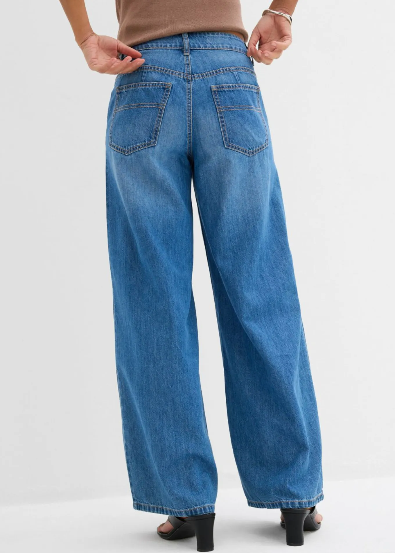 Vaqueros de pernera ancha, mid waist