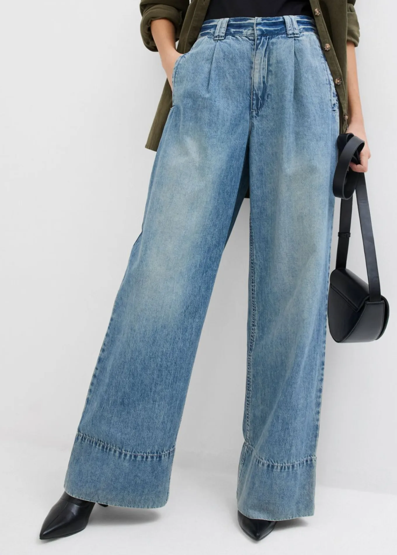 Vaqueros de pernera ancha, high waist
