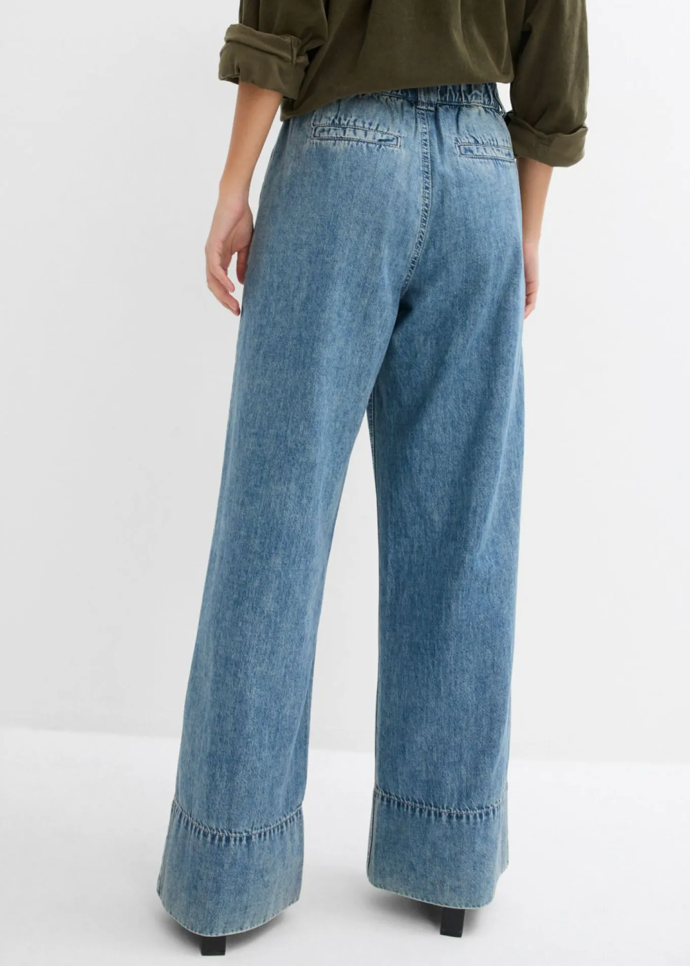 Vaqueros de pernera ancha, high waist