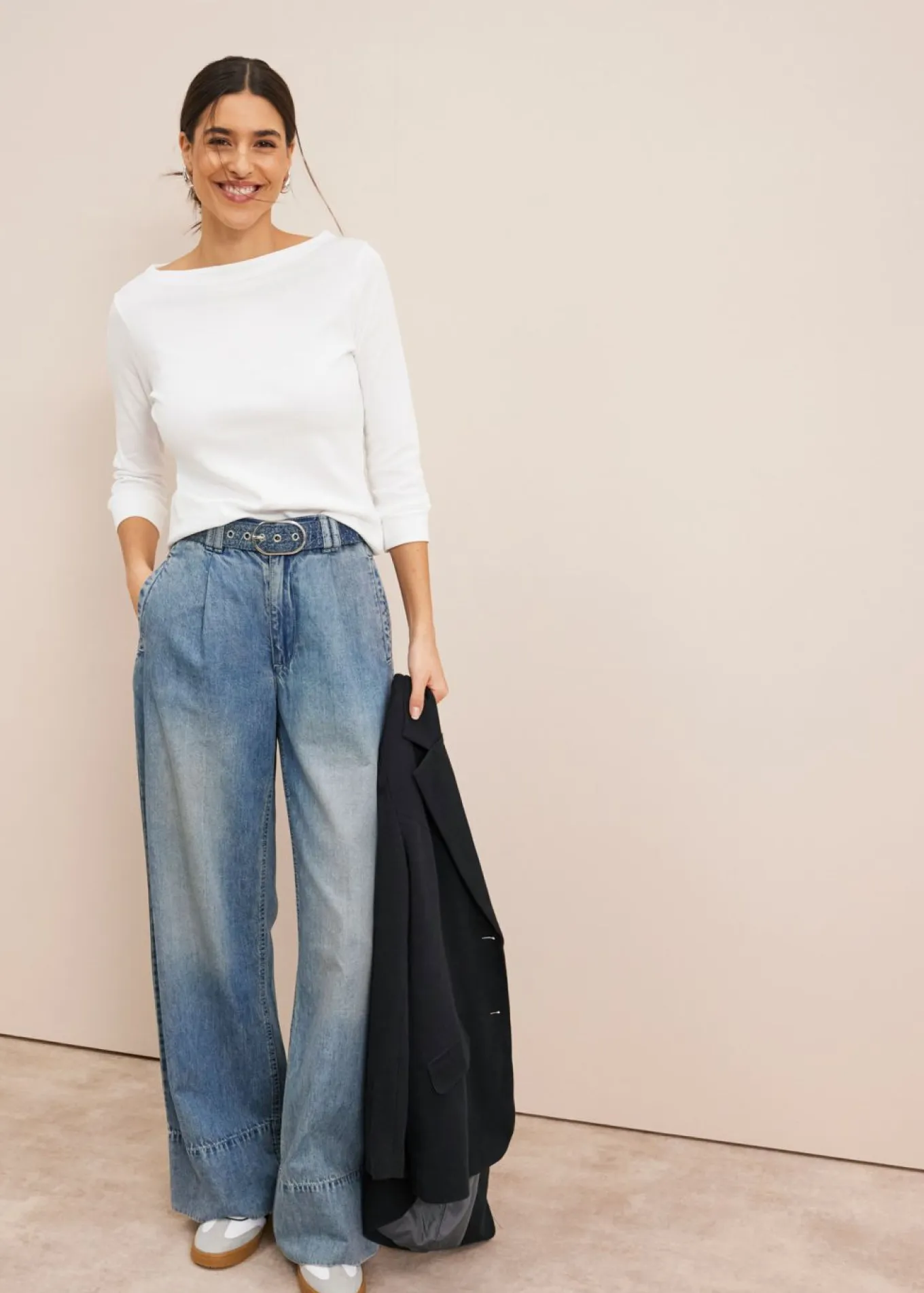 Vaqueros de pernera ancha, high waist