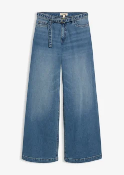 Vaqueros de pernera ancha, mid waist, largo completo