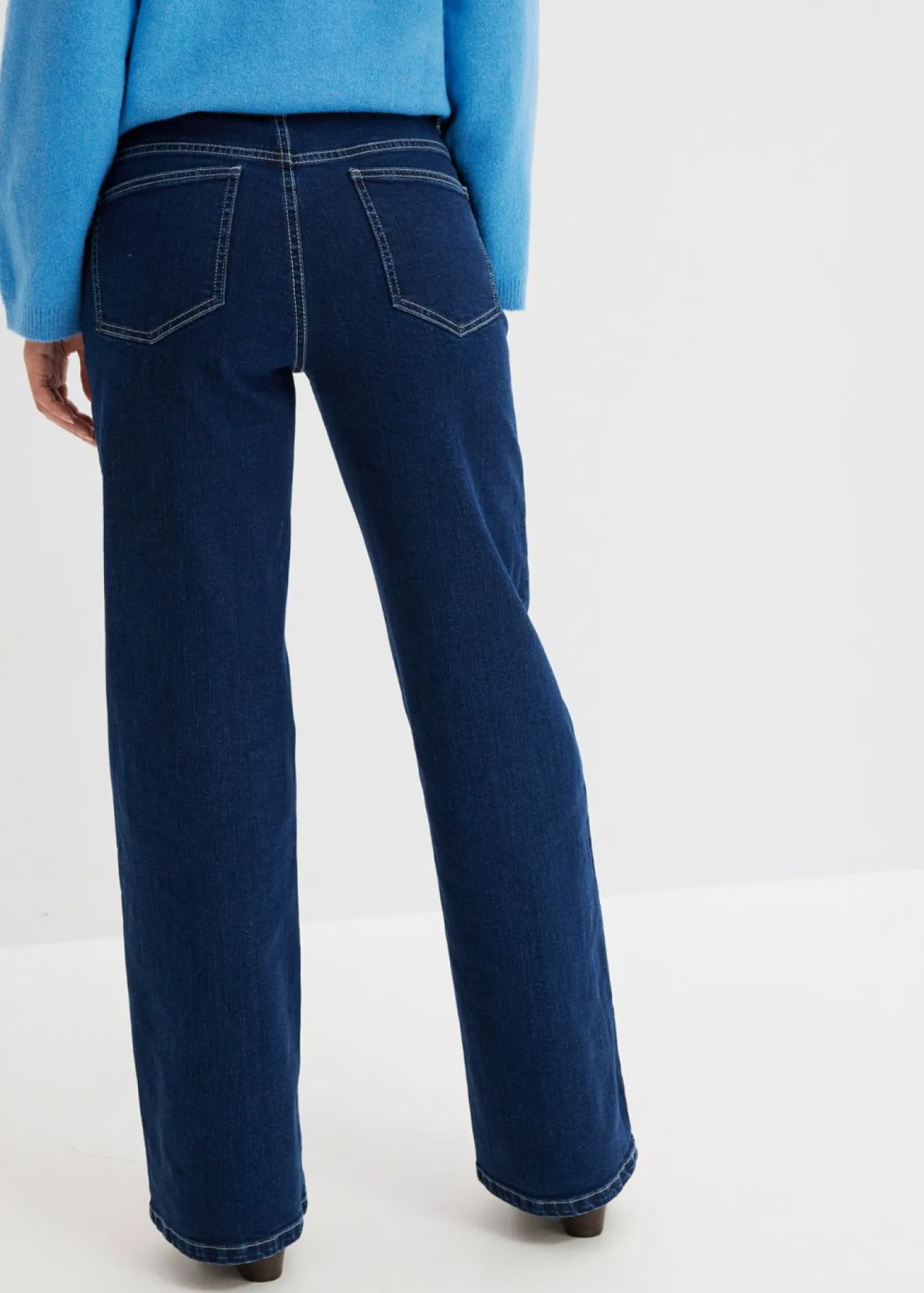 Vaqueros de pernera ancha, high waist, de algodón orgánico