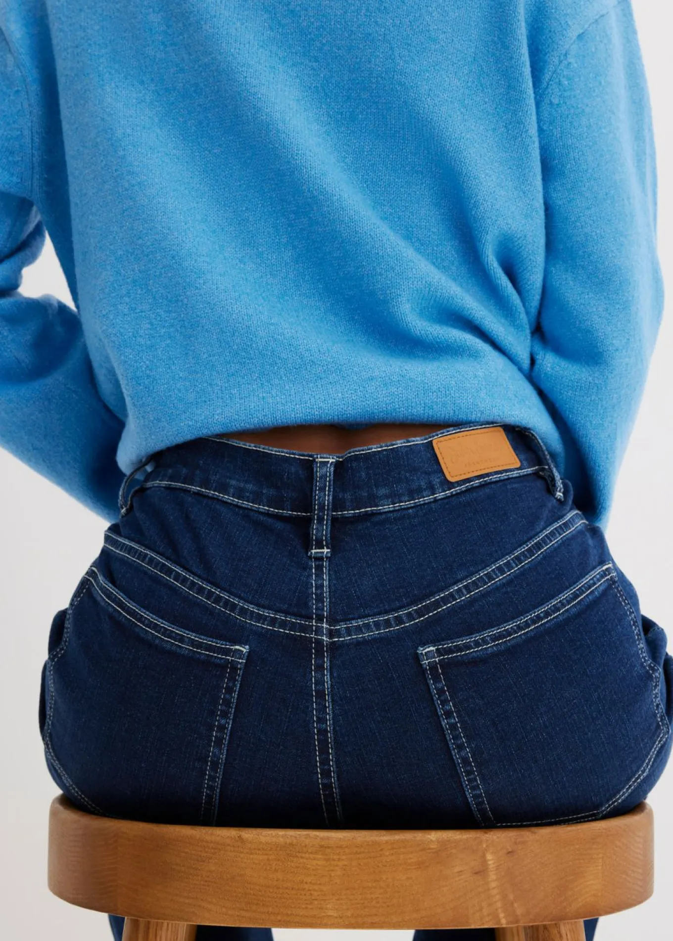 Vaqueros de pernera ancha, high waist, de algodón orgánico