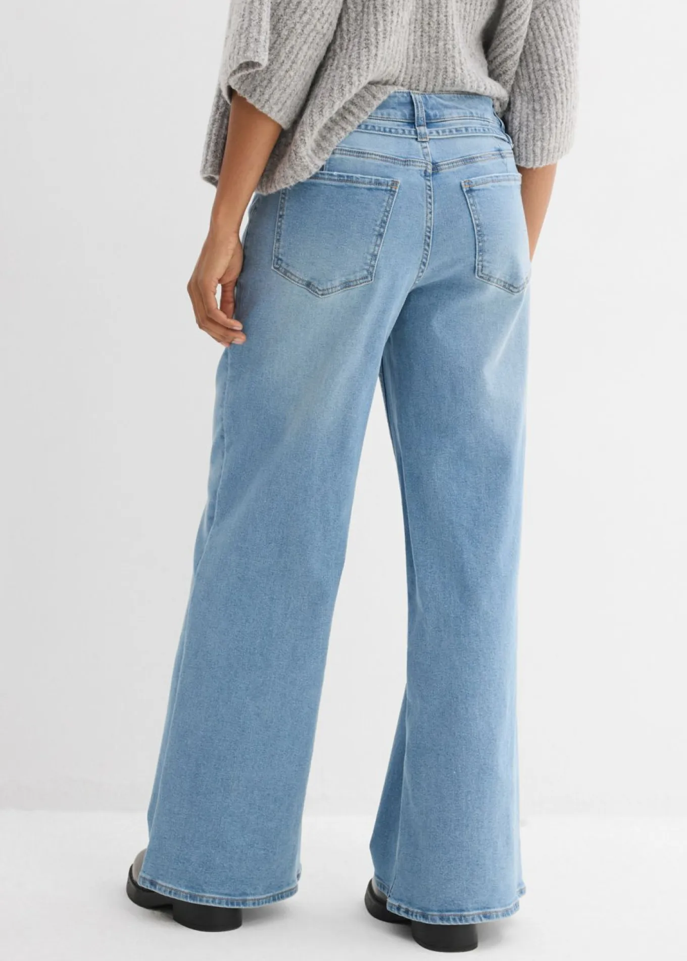 Vaqueros de pernera ancha, mid waist