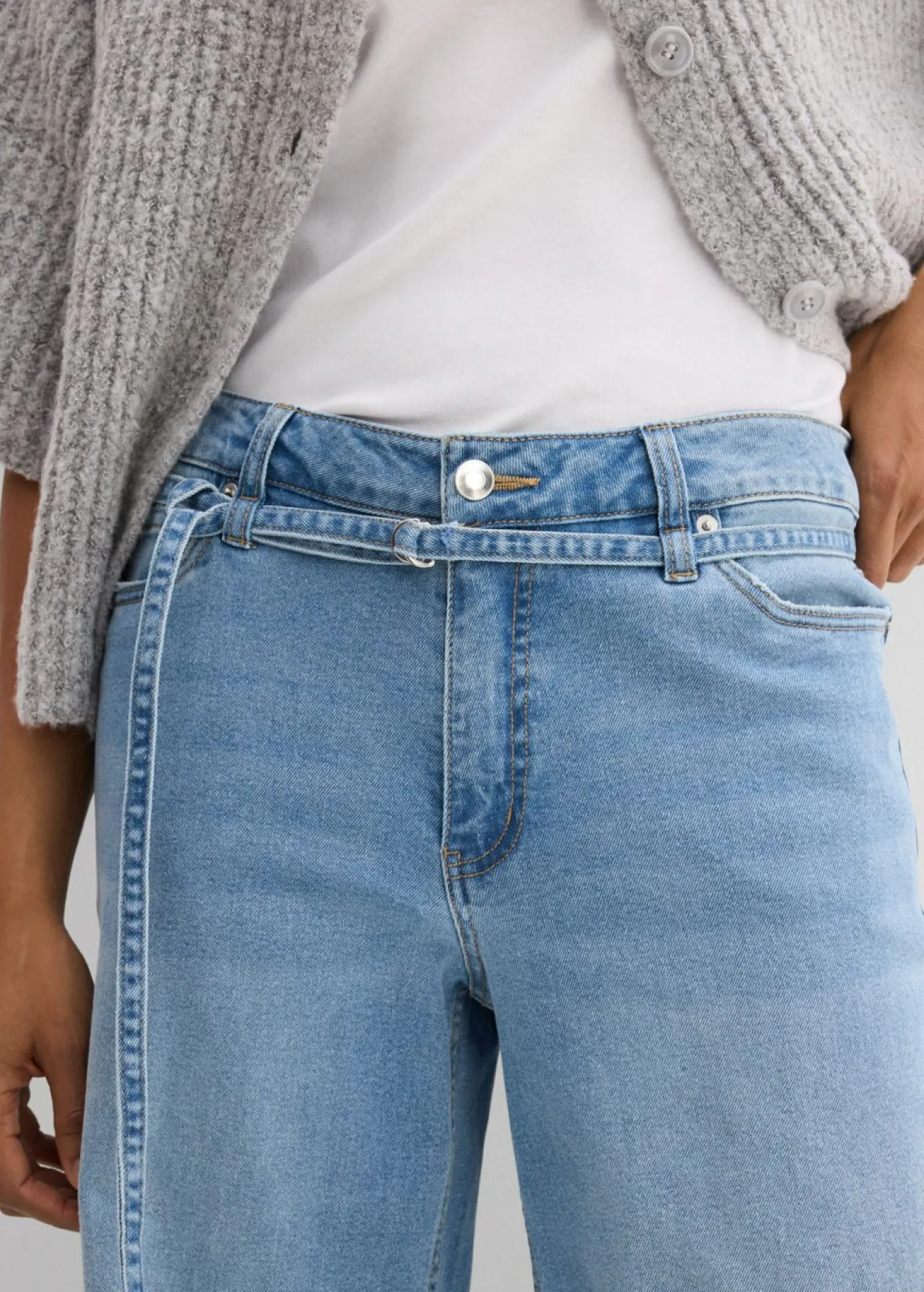 Vaqueros de pernera ancha, mid waist