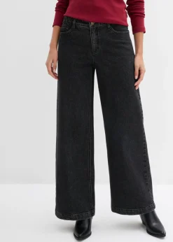 Vaqueros de pernera ancha, mid waist, largo completo