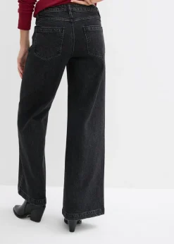 Vaqueros de pernera ancha, mid waist, largo completo