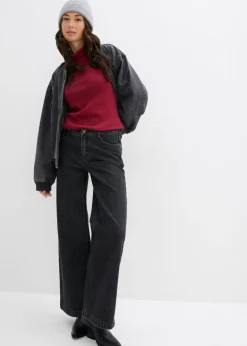 Vaqueros de pernera ancha, mid waist, largo completo