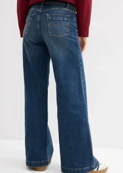Vaqueros de pernera ancha, mid waist, largo completo
