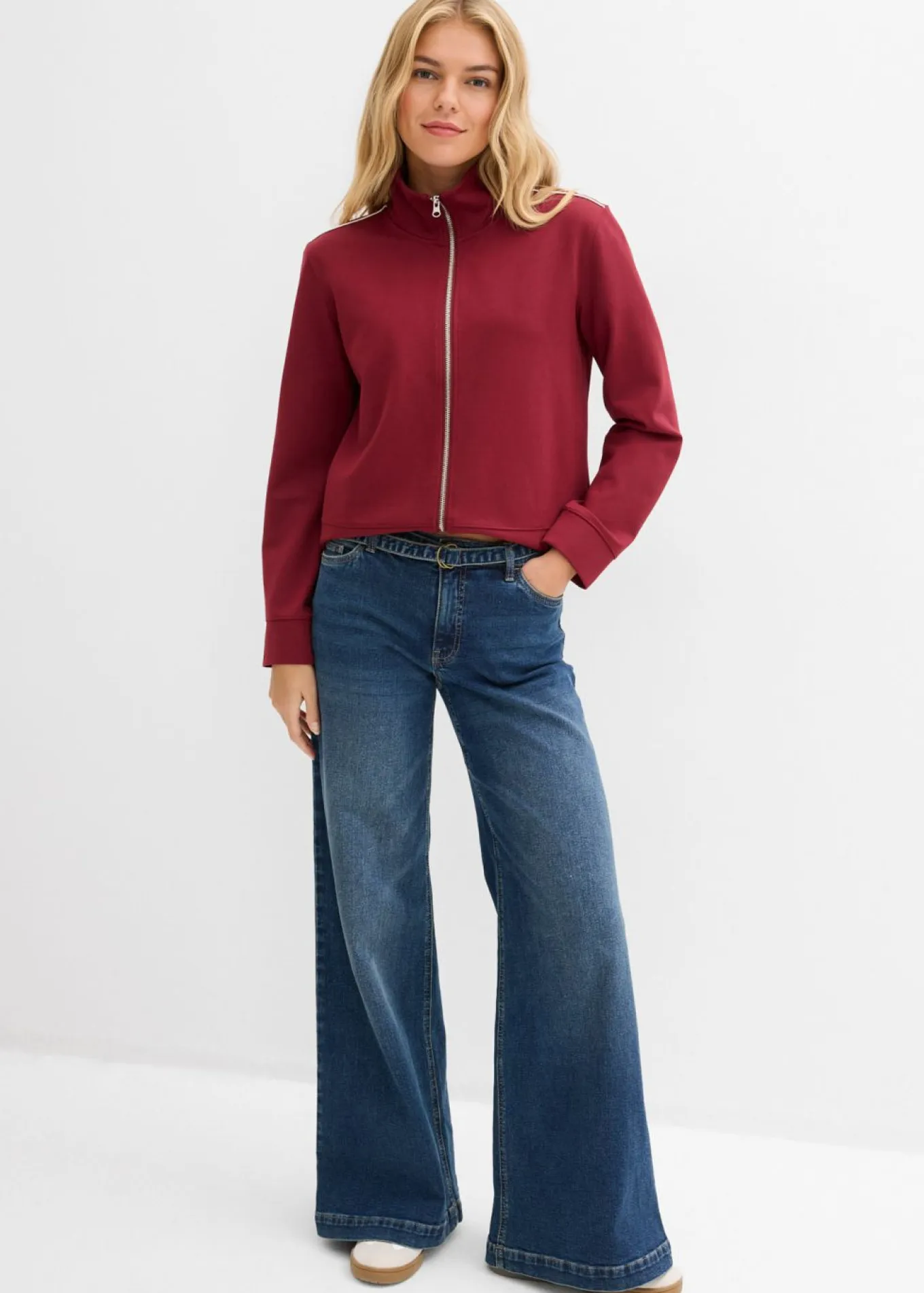 Vaqueros de pernera ancha, mid waist, largo completo