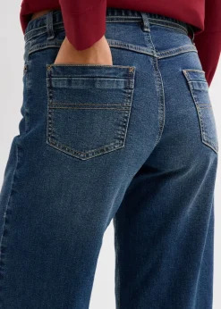 Vaqueros de pernera ancha, mid waist, largo completo
