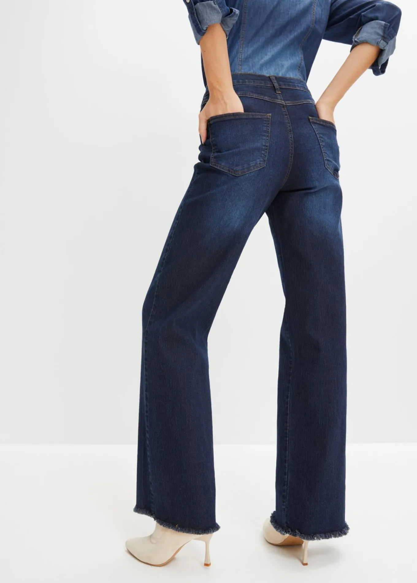 Vaqueros de pernera ancha, high waist