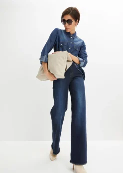 Vaqueros de pernera ancha, high waist
